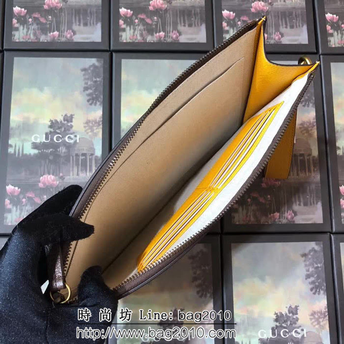 GUCCI古馳 升級版 G家原單 印花裝飾 纖薄手拿包 473956 小虎頭PVC WTG2044